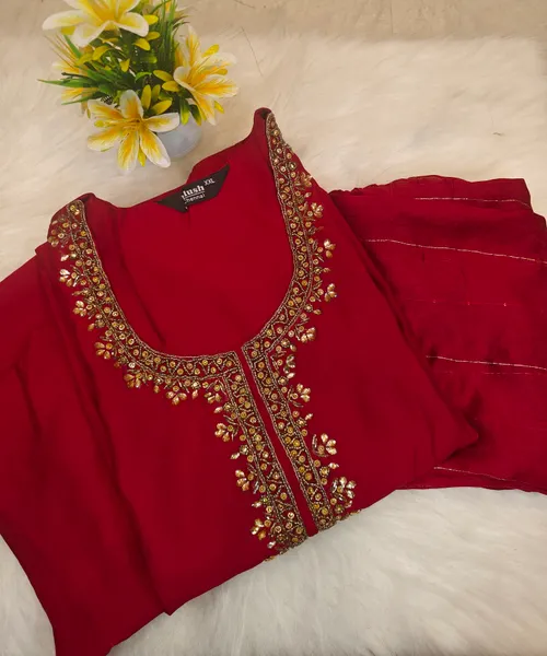 MAROON PREMIUM KURTI SET KS09